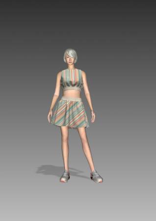 2025 Ҷ ǻ (2025 Kim Sora Diagnal Striped Mermaid Dress)</?=>